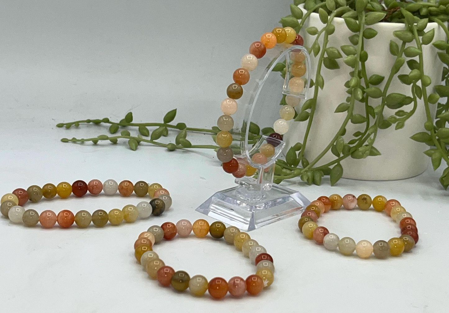 Yellow Jade 8mm Bracelet, Jadeite, Jade beaded bracelet,