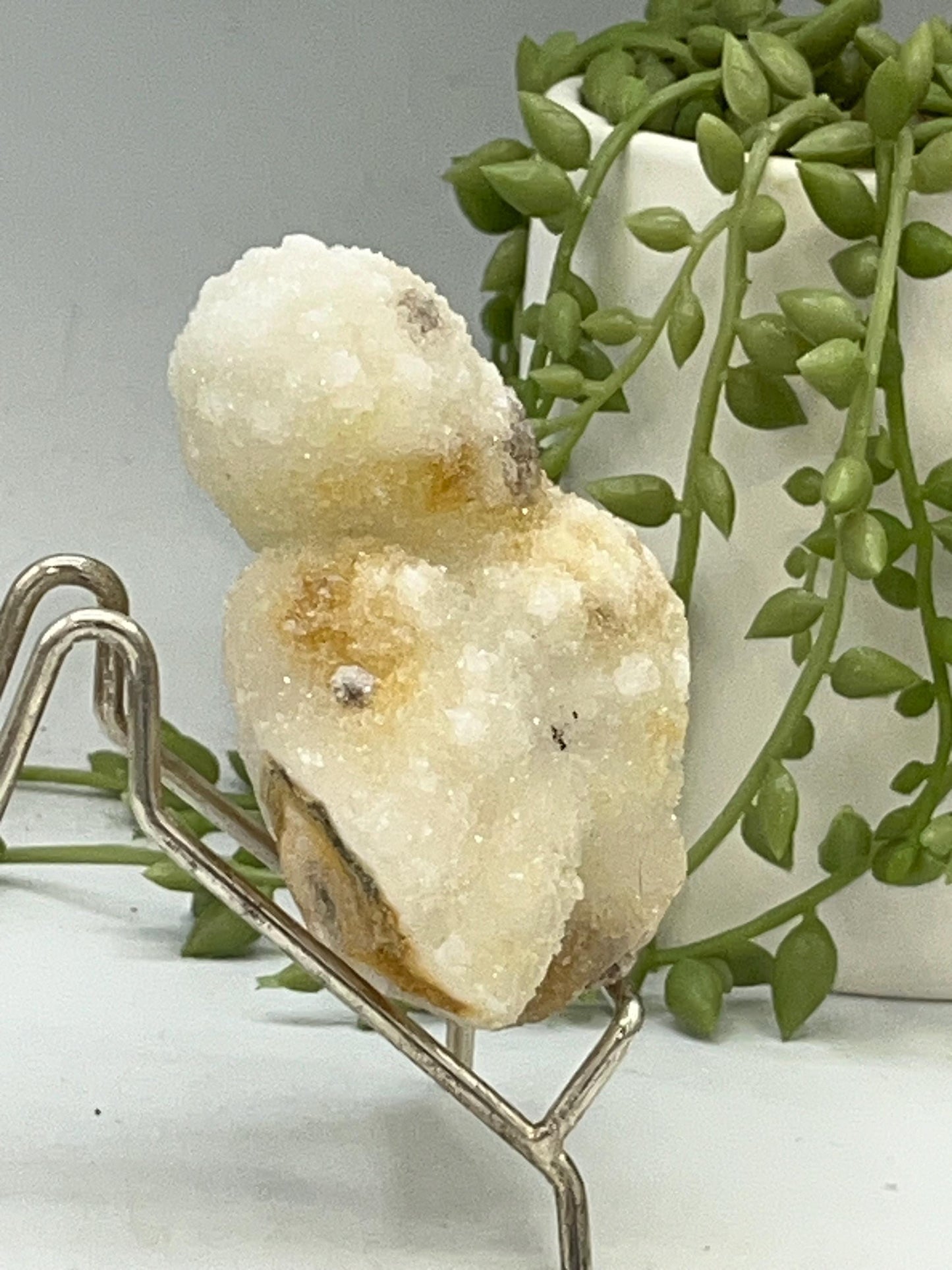 Quartz Stalactite Cluster (D) Druzy Stalactite Cluster from Brazil, Coral Spirit Cactus, Fairy spirit Quartz.