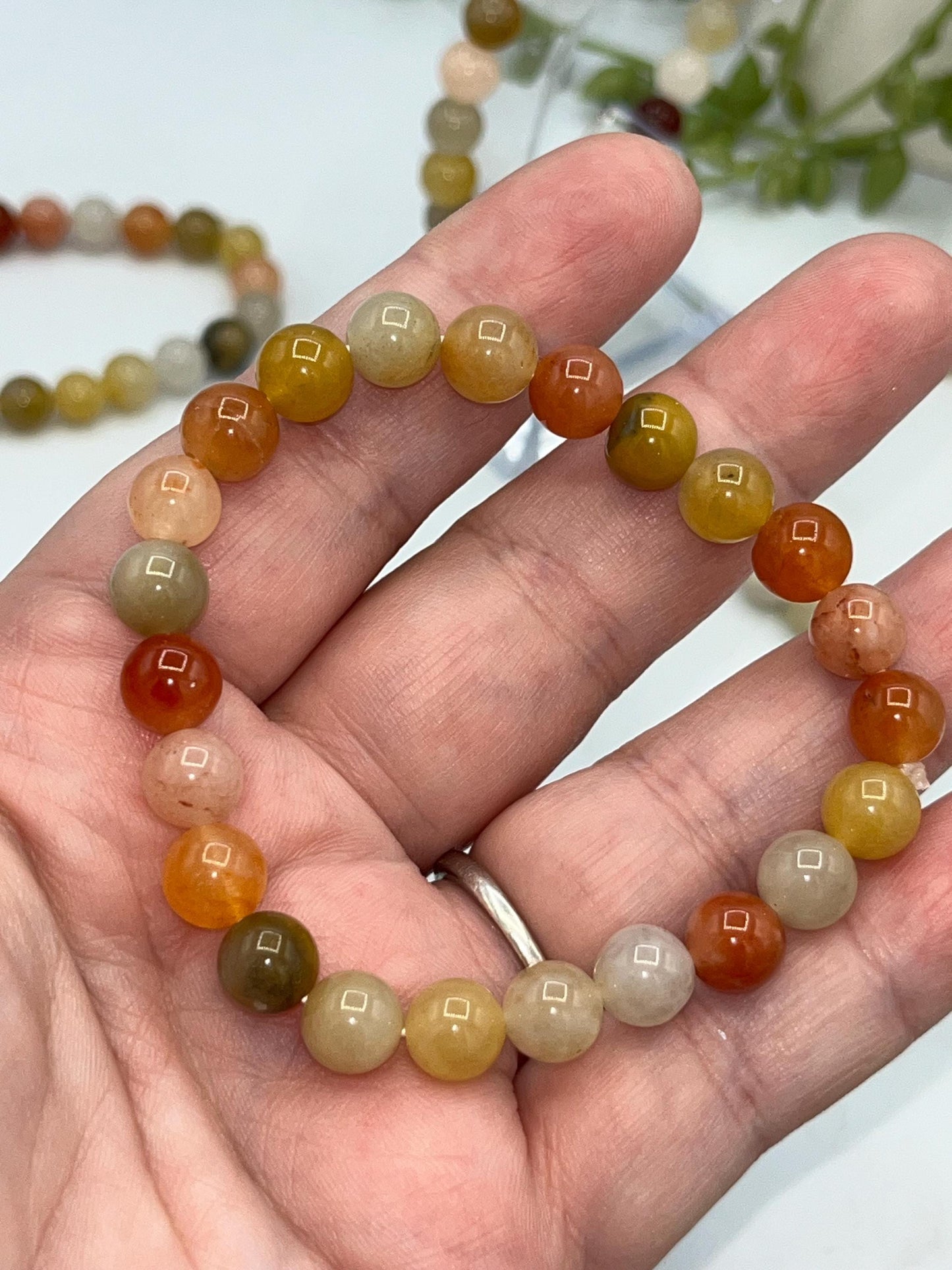 Yellow Jade 8mm Bracelet, Jadeite, Jade beaded bracelet,