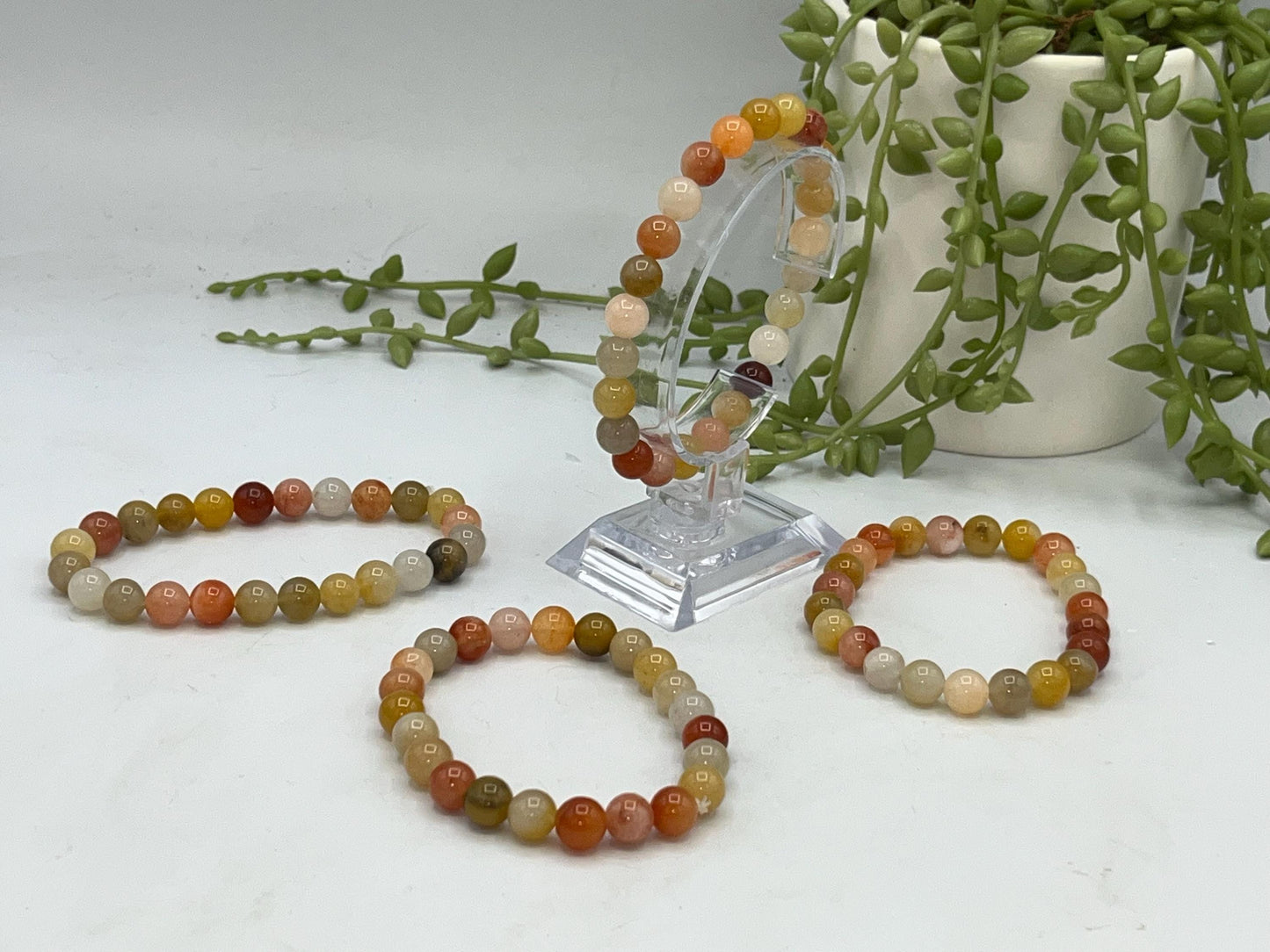 Yellow Jade 8mm Bracelet, Jadeite, Jade beaded bracelet,