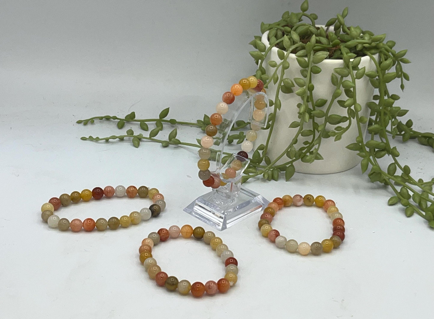 Yellow Jade 8mm Bracelet, Jadeite, Jade beaded bracelet,