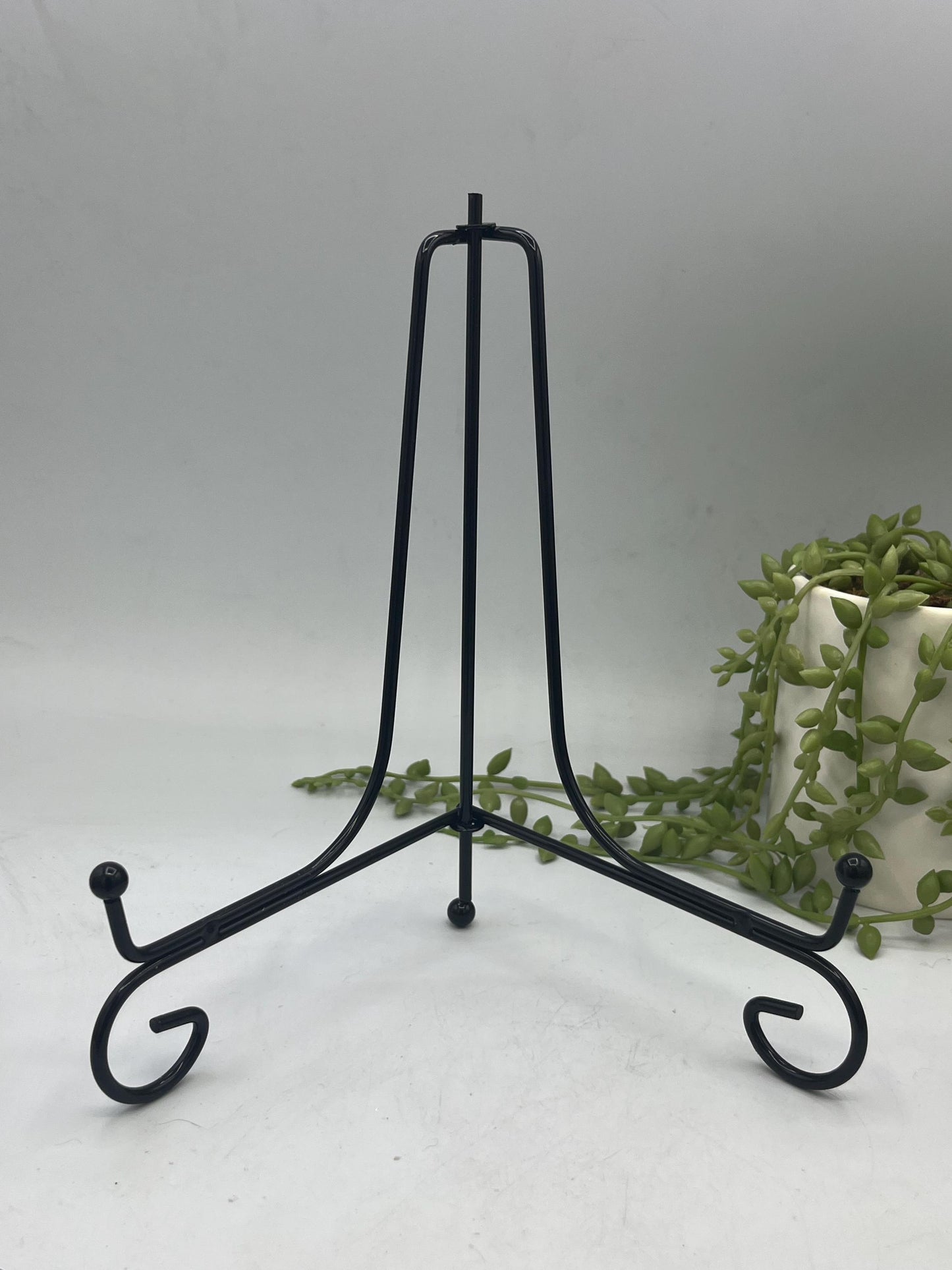 Imperfect** 8 inch Decorative Iron Stand, Black Metal Easel, Crystal slab display holder, gemstone specimen stand, plate stand