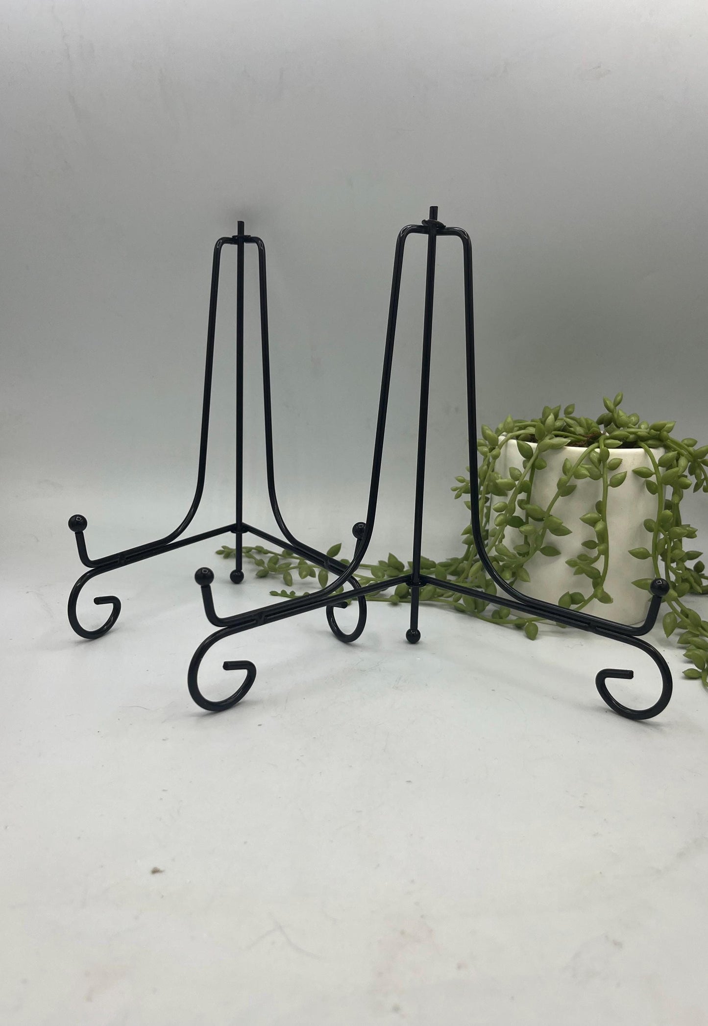 Imperfect** 8 inch Decorative Iron Stand, Black Metal Easel, Crystal slab display holder, gemstone specimen stand, plate stand