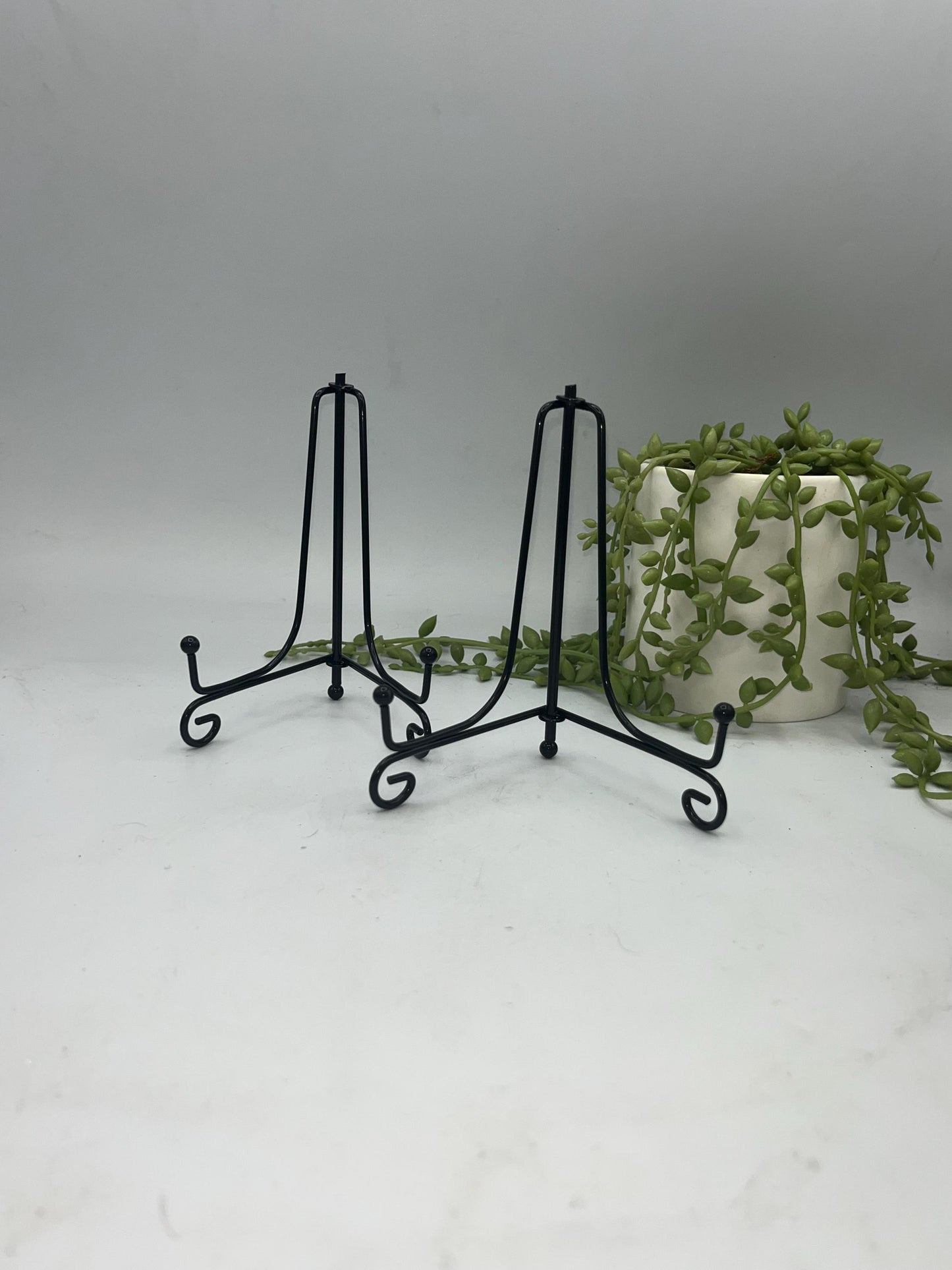 Imperfect** 6 inch Decorative Iron Stand, Black Metal Easel, Crystal slab display holder, gemstone specimen stand, plate stand