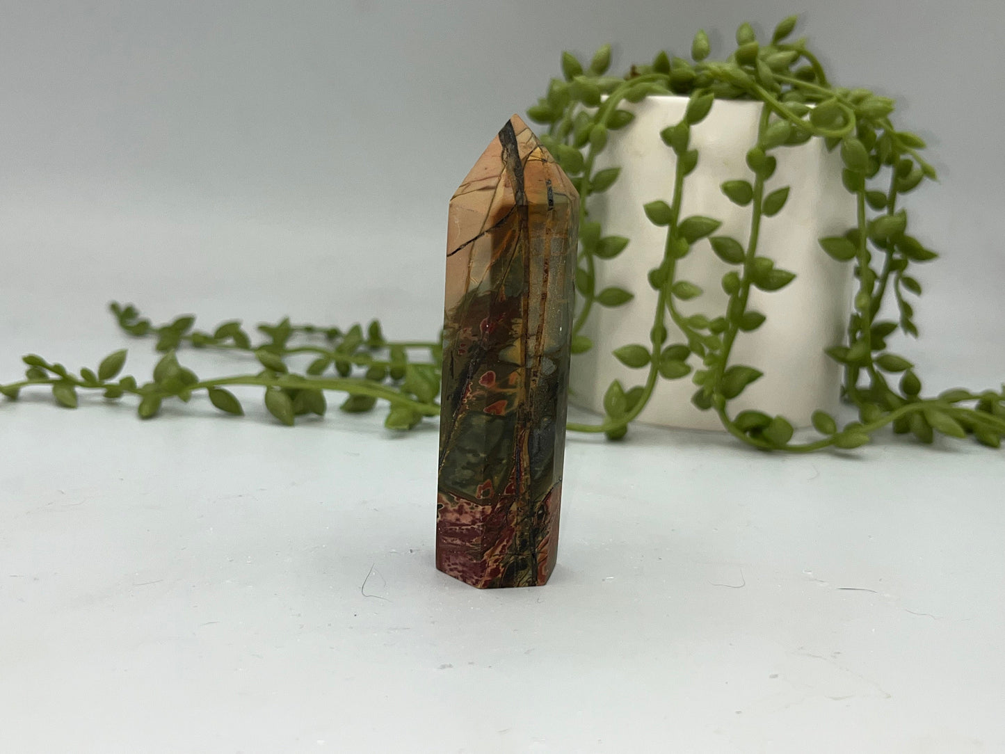 Cherry Creek Jasper crystal tower, River Creek Jasper, Red Creek Jasper, Red River Jasper