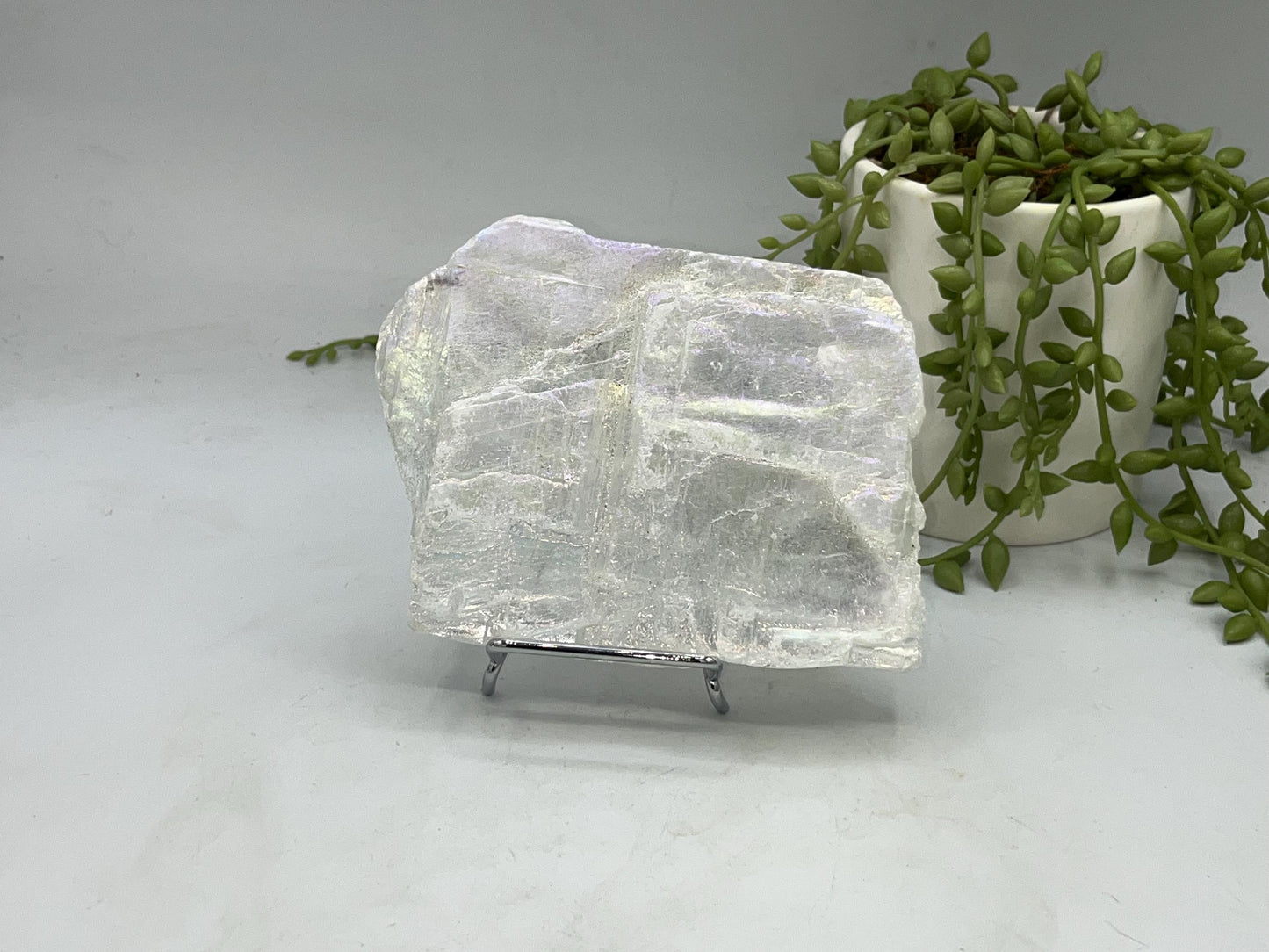 Pure true Angel Aura Selenite Slab (1), raw Selenite, Selenite charging plate, Selenite specimen,