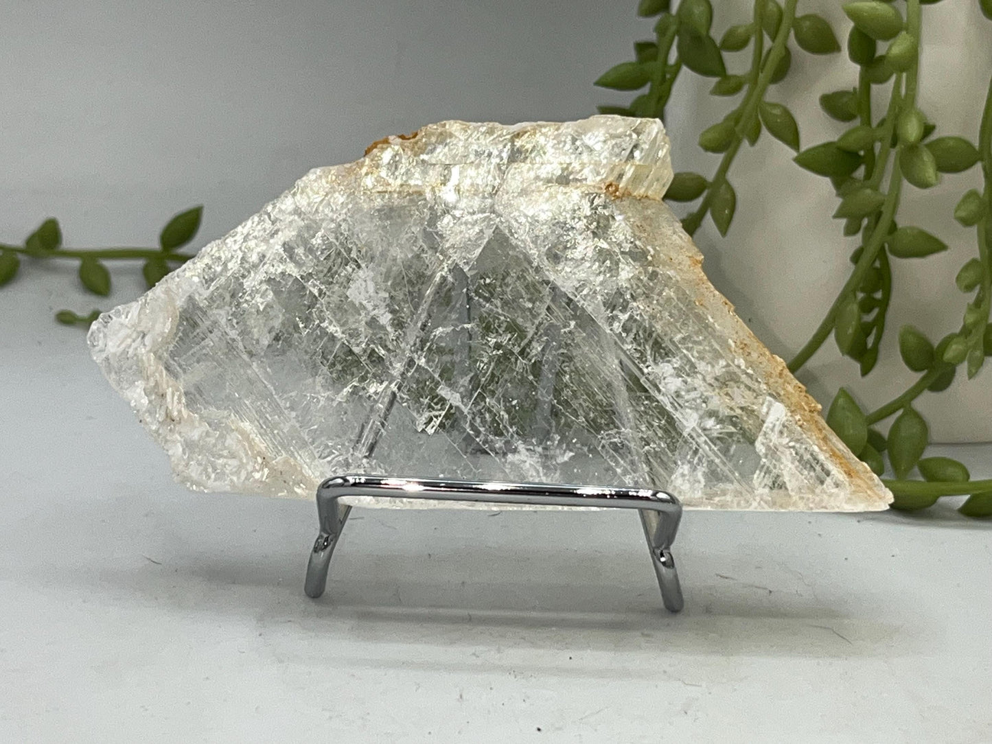 Pure Golden Phantom/Golden Healer Selenite slab (21), raw Selenite, Selenite charging plate, Selenite specimen, Iron Oxide