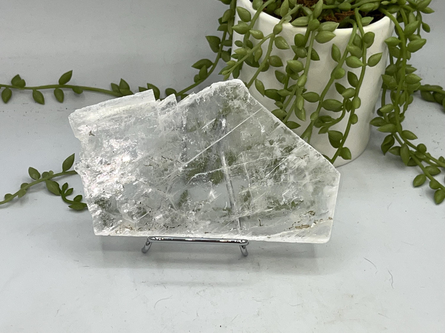 Pure true selenite slab (24), raw selenite, selenite charging plate, selenite specimen