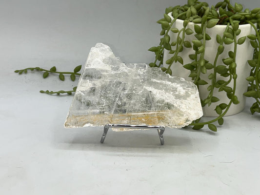 Pure Golden Phantom/Golden Healer Selenite slab (18), raw Selenite, Selenite charging plate, Selenite specimen, Iron Oxide