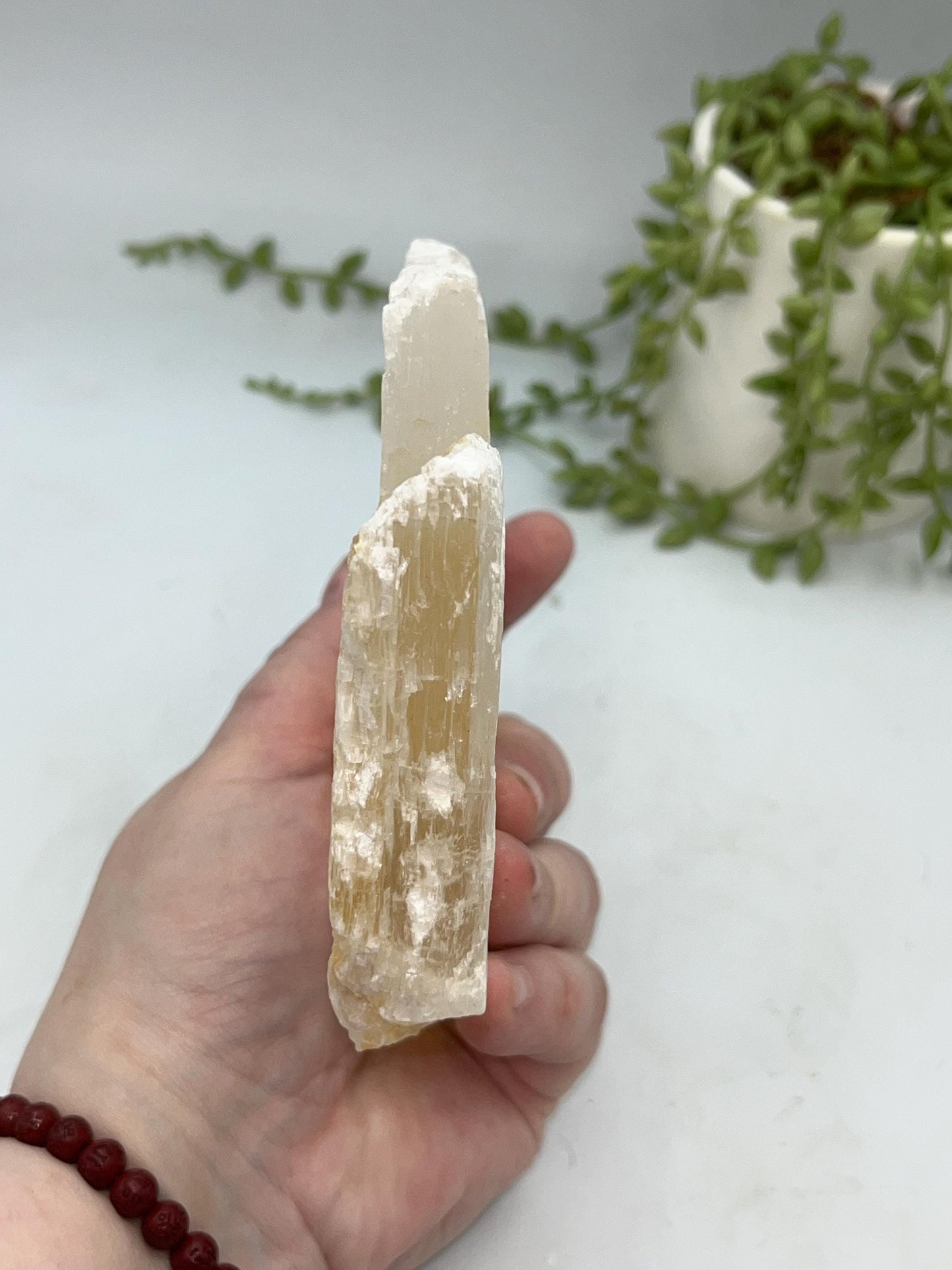 Pure Golden Phantom/Golden Healer Selenite slab (11), raw Selenite, Selenite charging plate, Selenite specimen, Iron Oxide