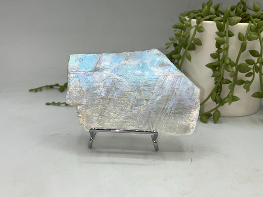 Pure true Angel Aura Selenite Slab (5), raw Selenite, Selenite charging plate, Selenite specimen,