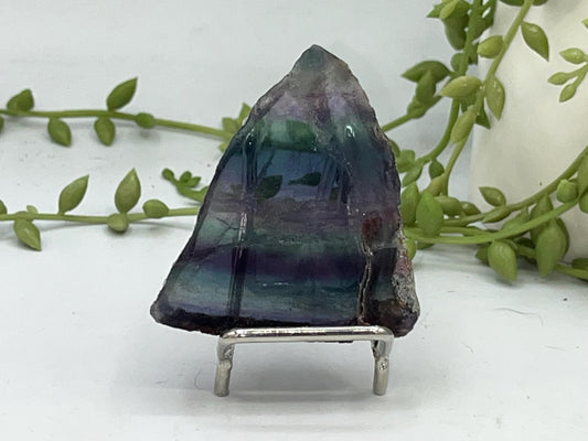 Fluorite slab/slices (D) Natural Rainbow Fluorite Slice, Crystal collection,crystal specimen, Rainbow Fluorite Slice, crystal Slice