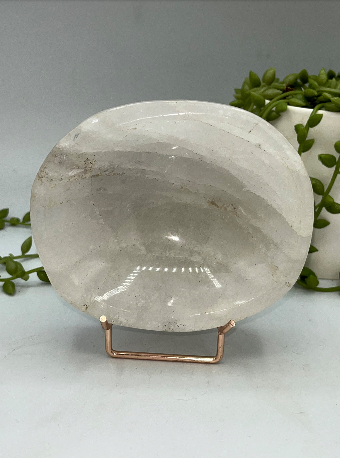 Clear Quartz bowl, Home Décor, Statement Piece, Altar/Offering dish,