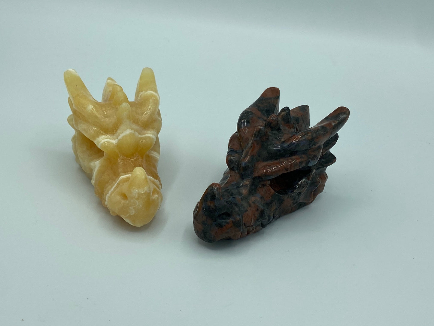 Jasper or Honey Calcite Dragon Head. Crystal