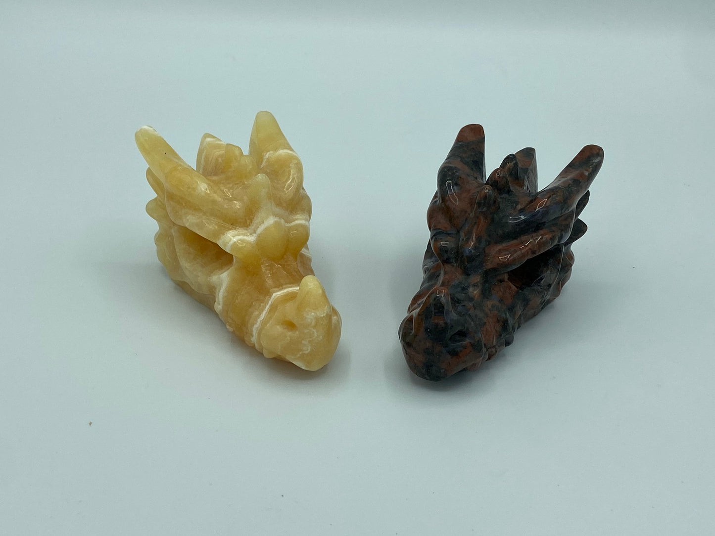 Jasper or Honey Calcite Dragon Head. Crystal