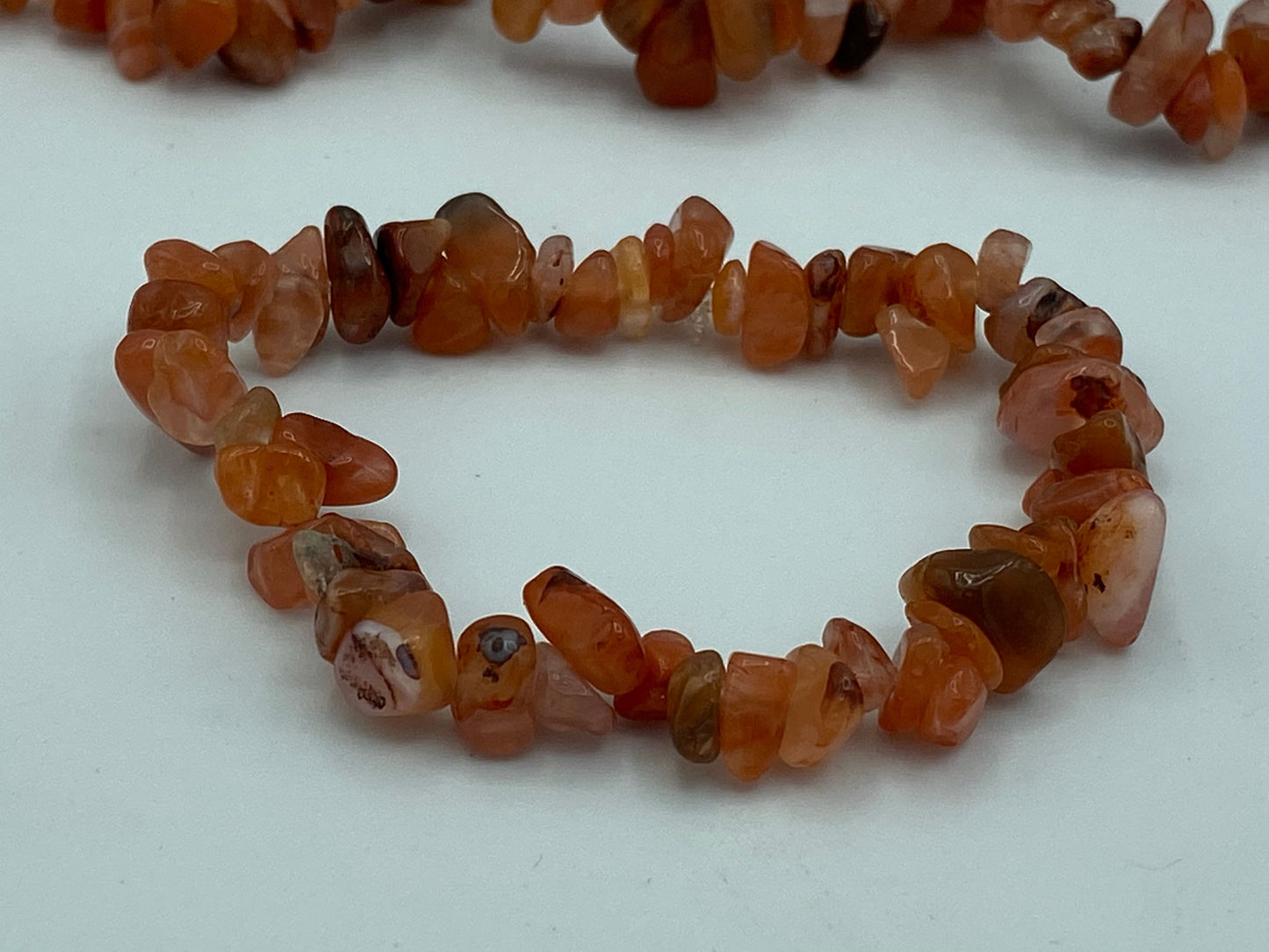 Carnelian chip Crystal bracelet