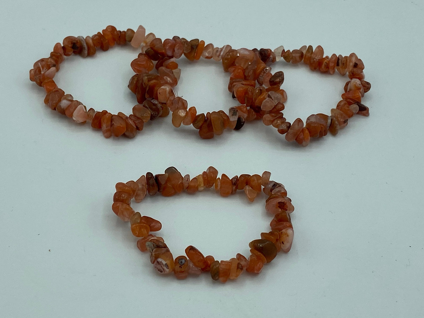 Carnelian chip Crystal bracelet