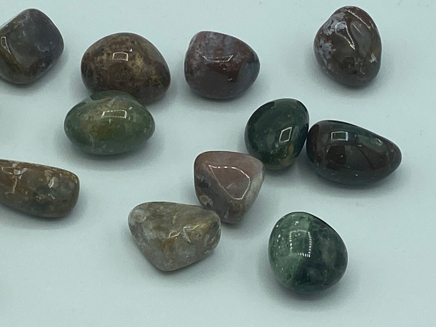 Ocean Jasper Tumble Stones, smooth crystal. Agate family