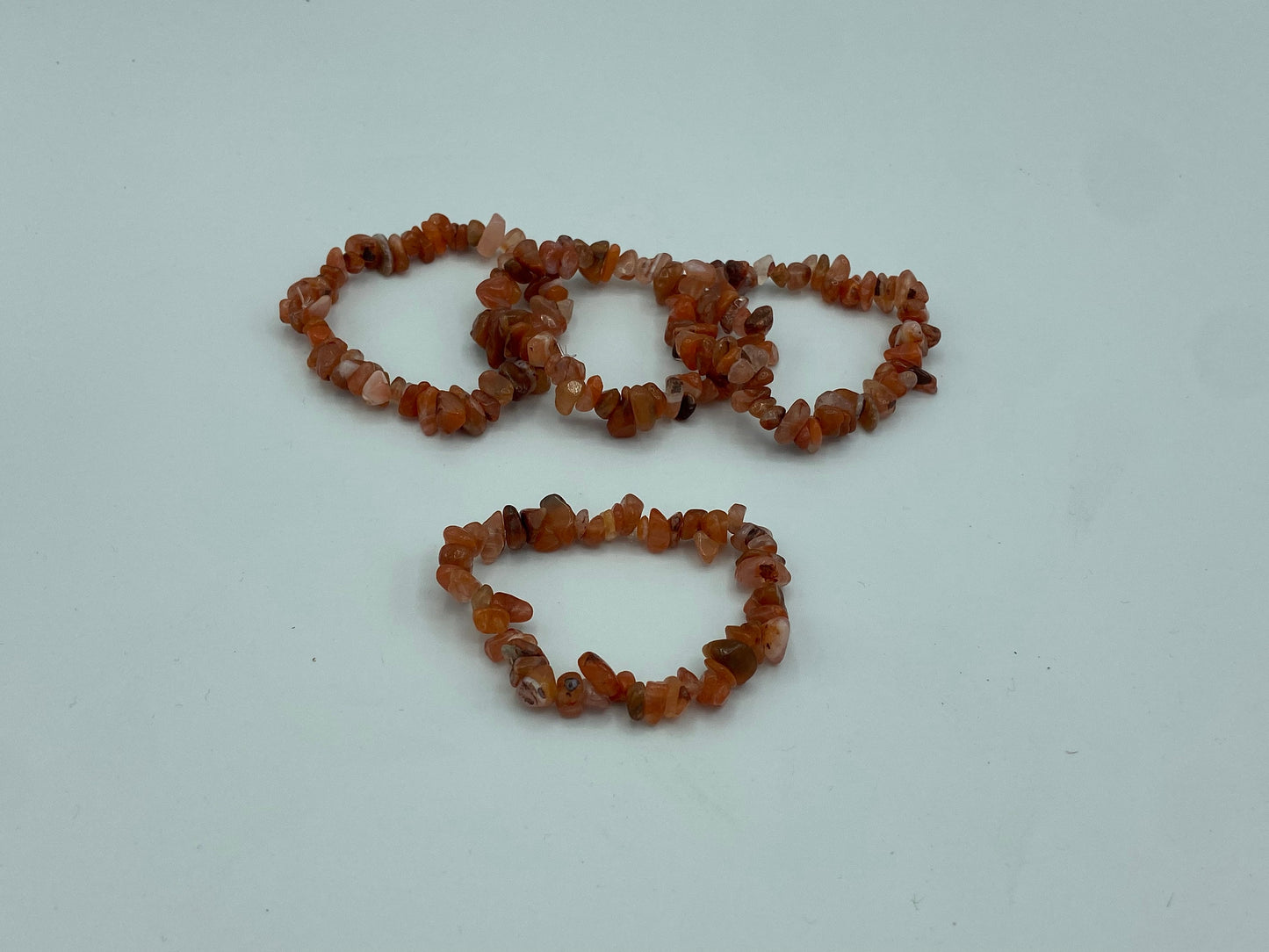 Carnelian chip Crystal bracelet