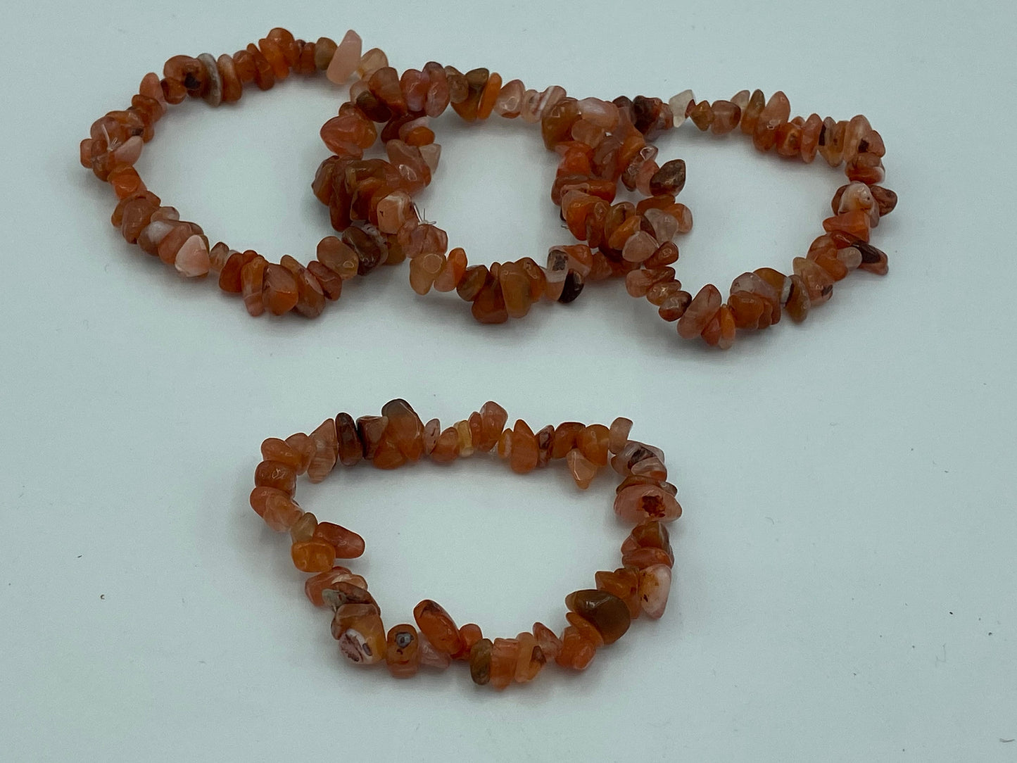 Carnelian chip Crystal bracelet