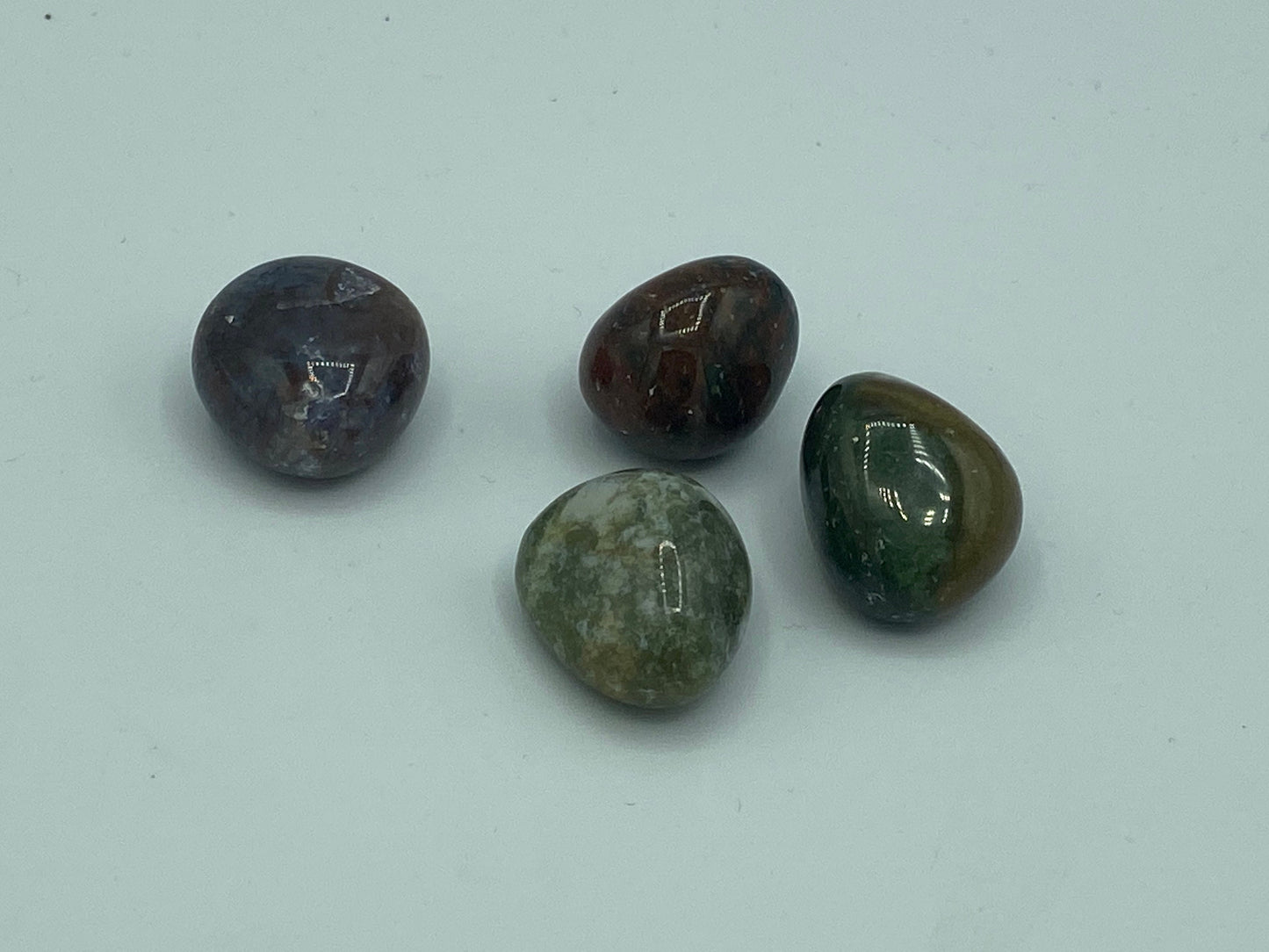 Ocean Jasper Tumble Stones, smooth crystal. Agate family