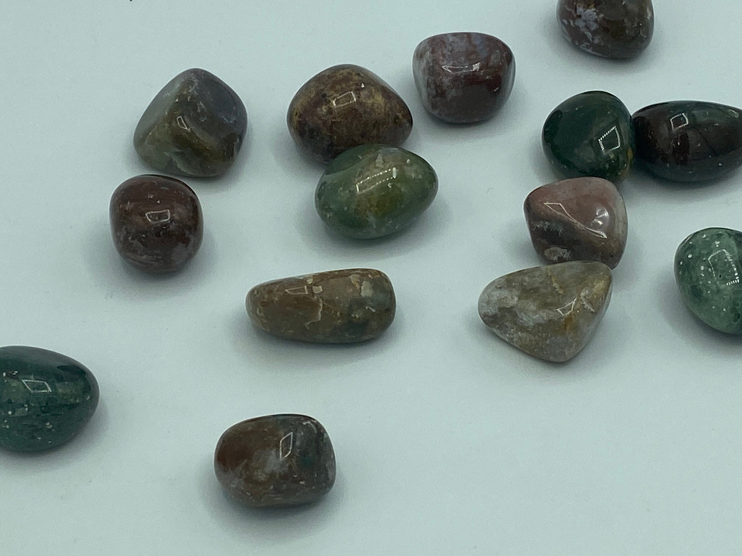 Ocean Jasper Tumble Stones, smooth crystal. Agate family