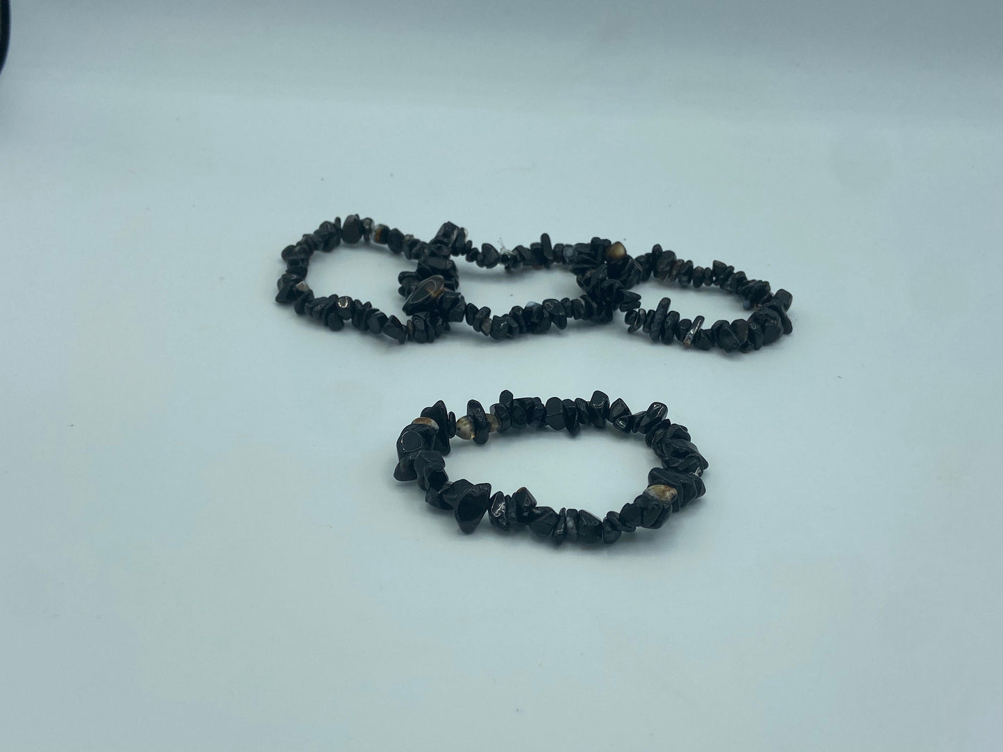Elegant Black Onyx stretch chip bracelet, gemstone bracelet, Crystal jewellery