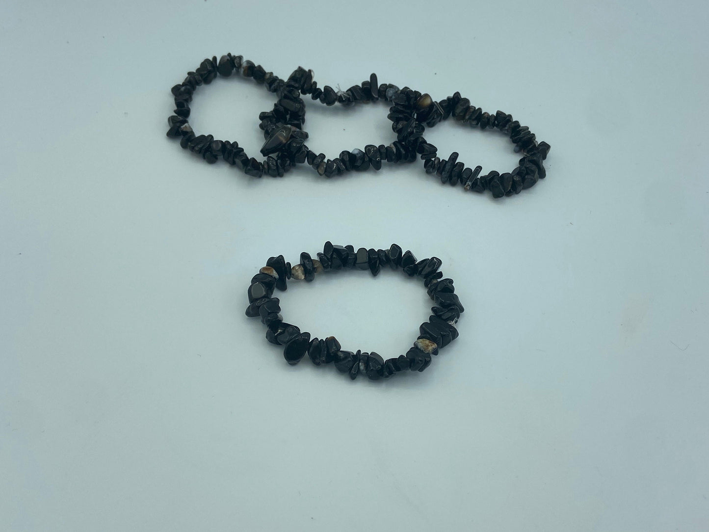 Elegant Black Onyx stretch chip bracelet, gemstone bracelet, Crystal jewellery