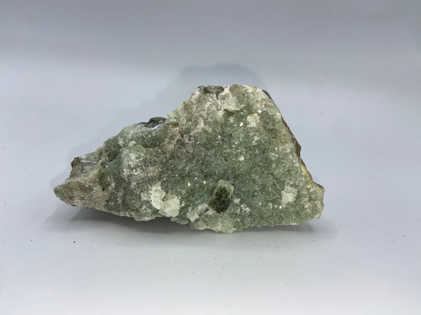 Prehnite cluster specimen (B), raw natural crystal, beautiful gemstone