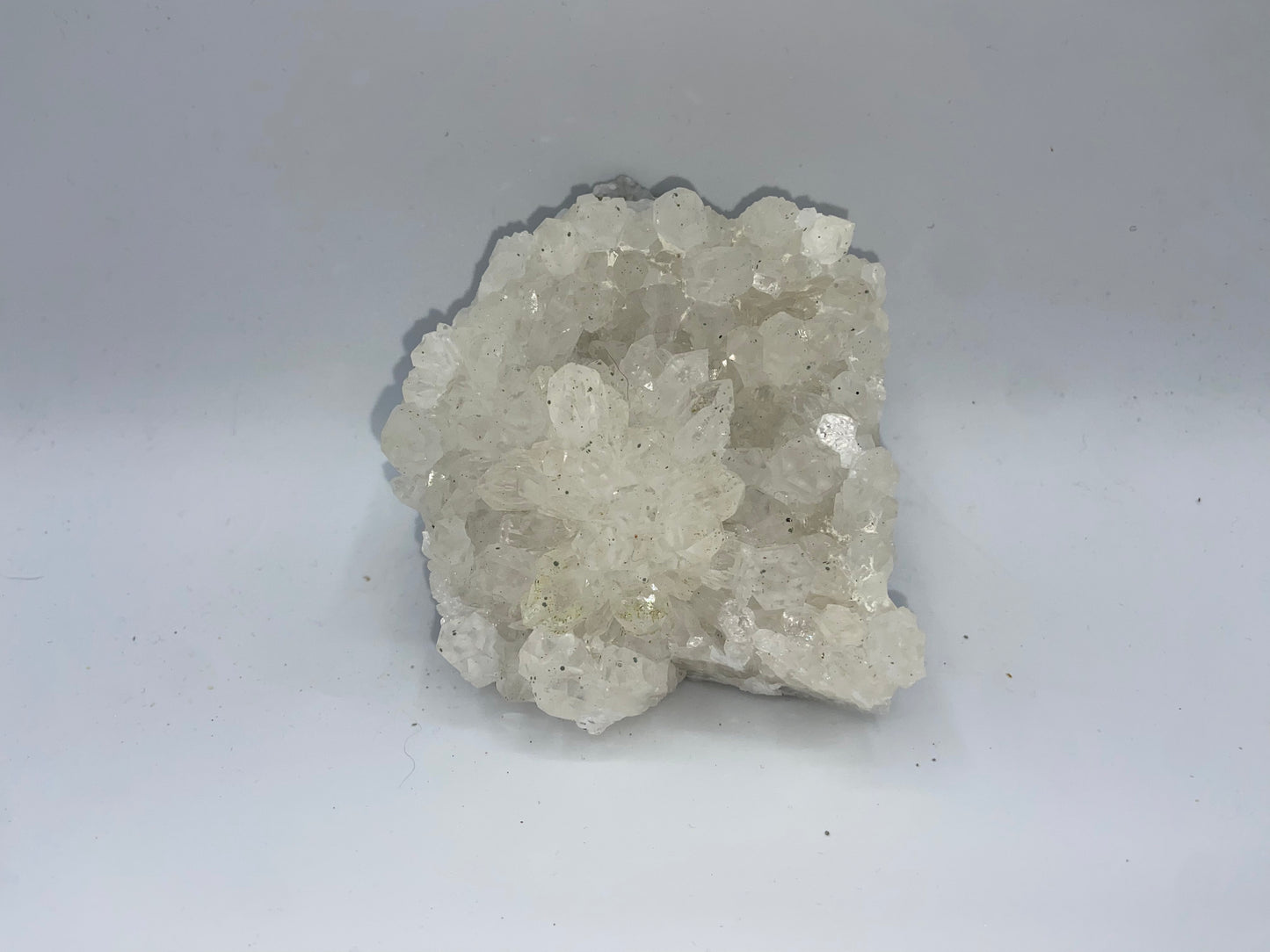 Clear Quartz Cluster, over 480g with pyrite inclusions. Freeform Cluster Mineral Specimen, Home Decor Crystal Stone Cluster