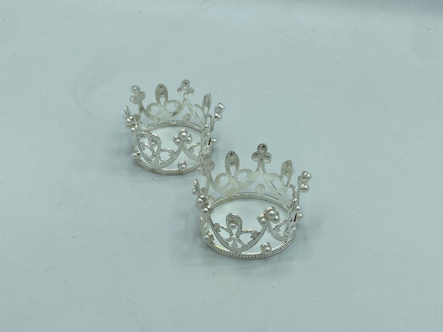 Large Crown Sphere Stand, silver sphere stand, pearl crown.