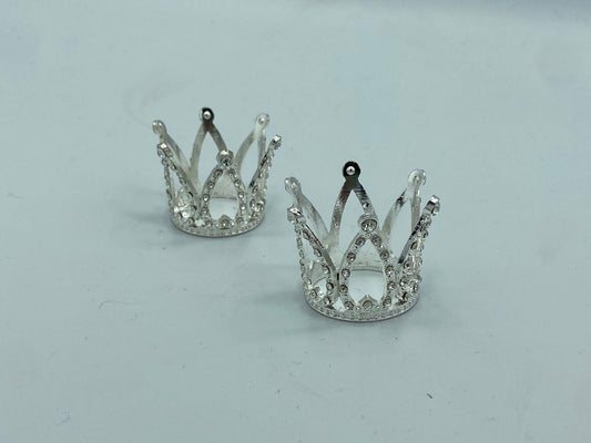 Medium Crown Sphere Stand, silver sphere stand, diamond style crown.