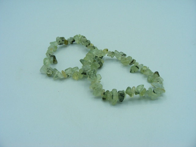 Prehnite chip bracelet Natural Prehnite Stretchy String Bracelet Natural Gemstone Crystal Bracelets Handmade Jewellery Bracelet Crystal