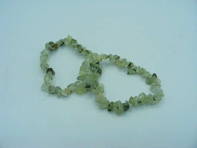 Prehnite chip bracelet Natural Prehnite Stretchy String Bracelet Natural Gemstone Crystal Bracelets Handmade Jewellery Bracelet Crystal