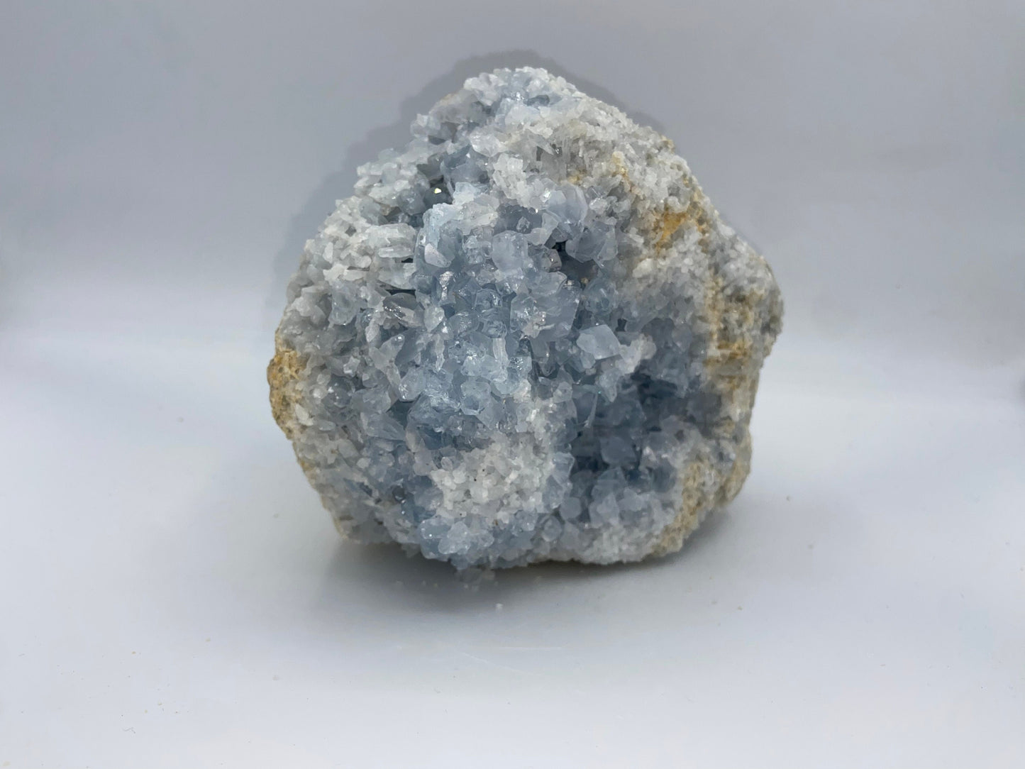 Celestite/Celestine crystal geode cluster, (piece B) very sparkly sky blue, natural statement crystal, nearly 3.25kg! 7.2lbs