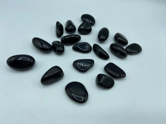 Black Obsidian Tumbled Stones A Grade Tumble, You Choose which size! Tumbled Black Obsidian, Protection Crystal.