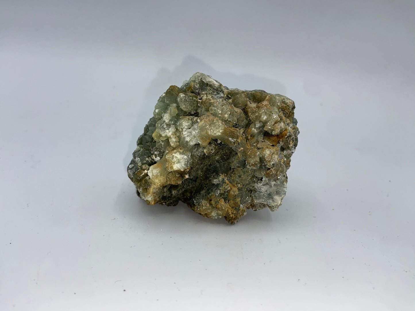 Prehnite cluster specimen (A), raw natural crystal, beautiful gemstone