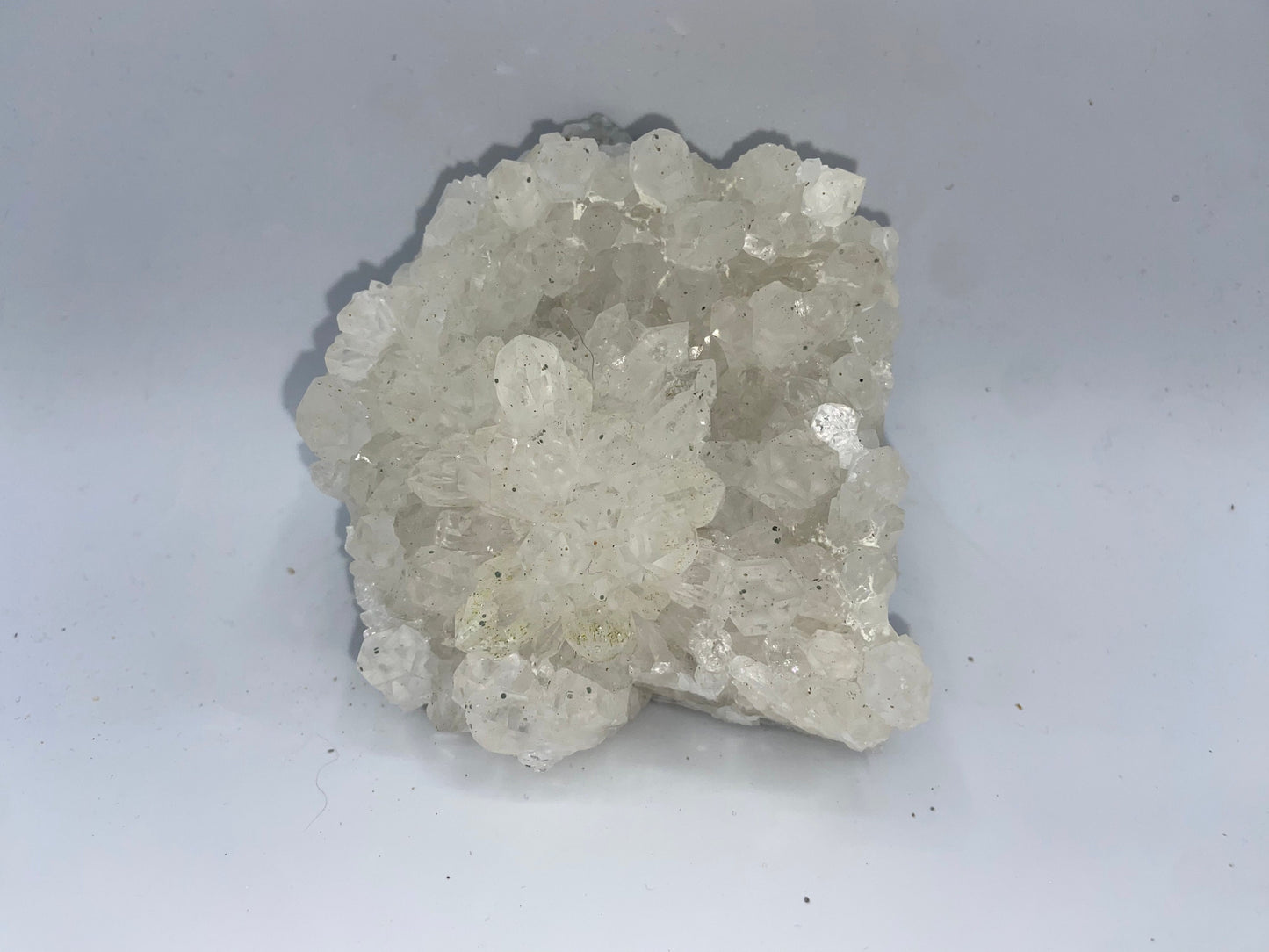 Clear Quartz Cluster, over 480g with pyrite inclusions. Freeform Cluster Mineral Specimen, Home Decor Crystal Stone Cluster