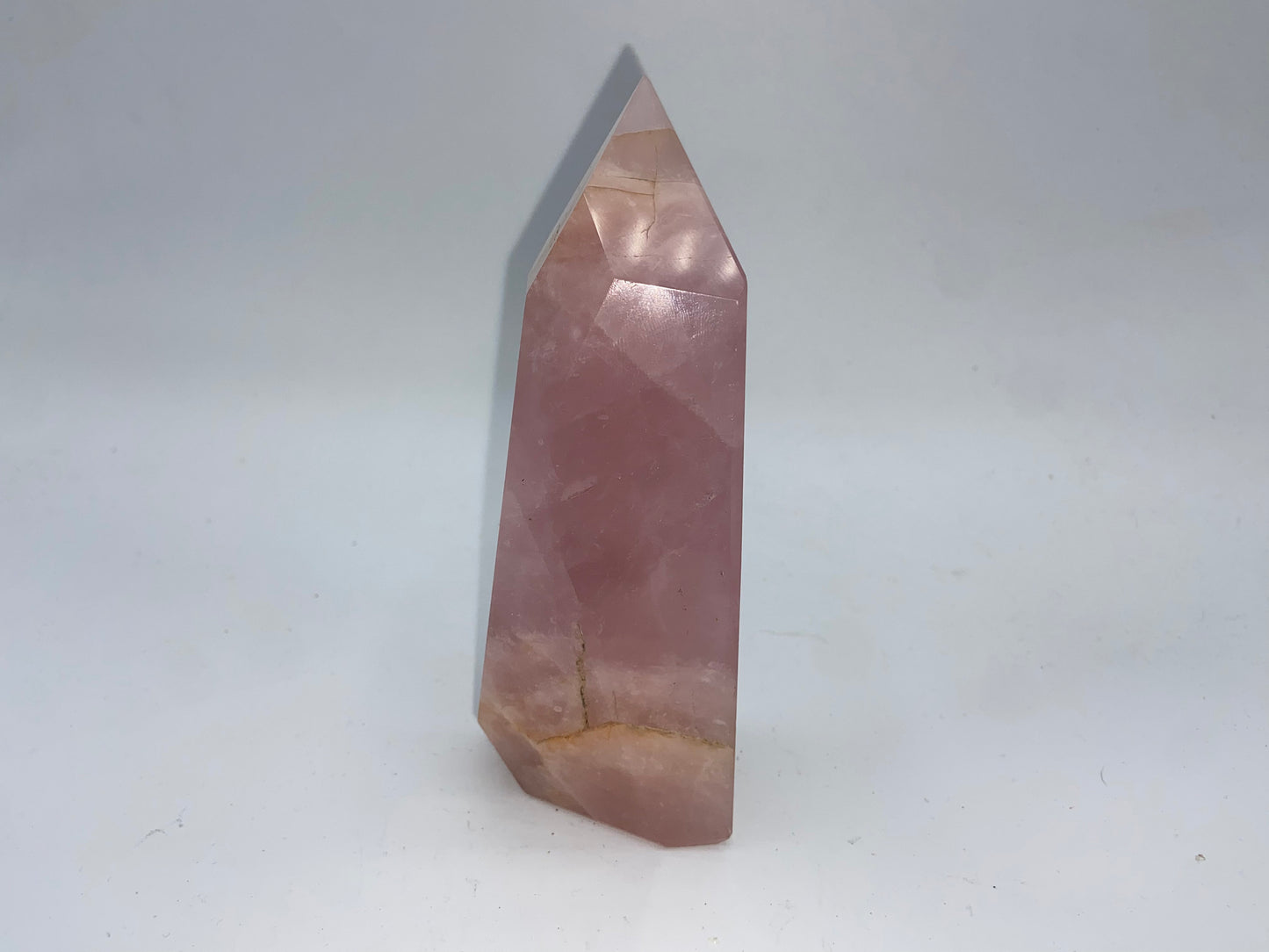 Beautiful rose quartz freeform tower