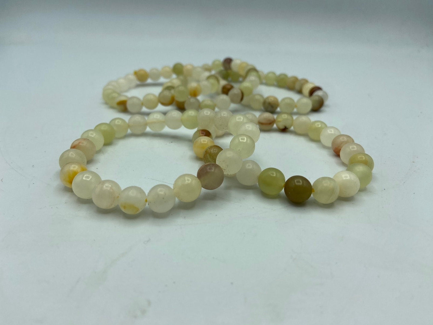 Afghanistan Jade beaded bracelet, Serpentine Jade bracelet