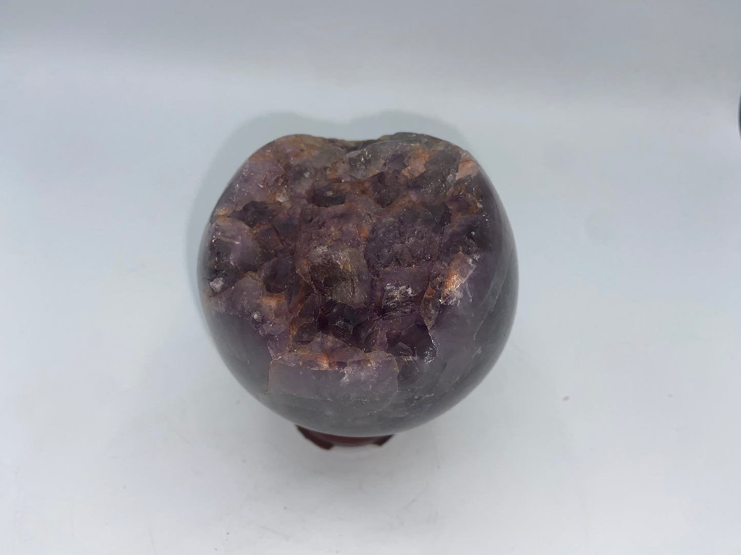 Rare Super 5 Crystal sphere, amethyst, cacoxenite, hematite, golden healer and clear quartz. Super healer stone,