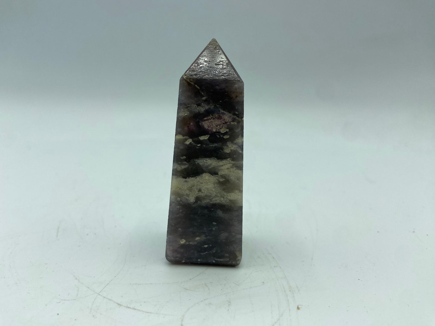 Unicorn stone, unicorn Crystal, Crystal tower, pink tourmaline/Rubellite, smoky quartz, clevelandite, lepidolite,