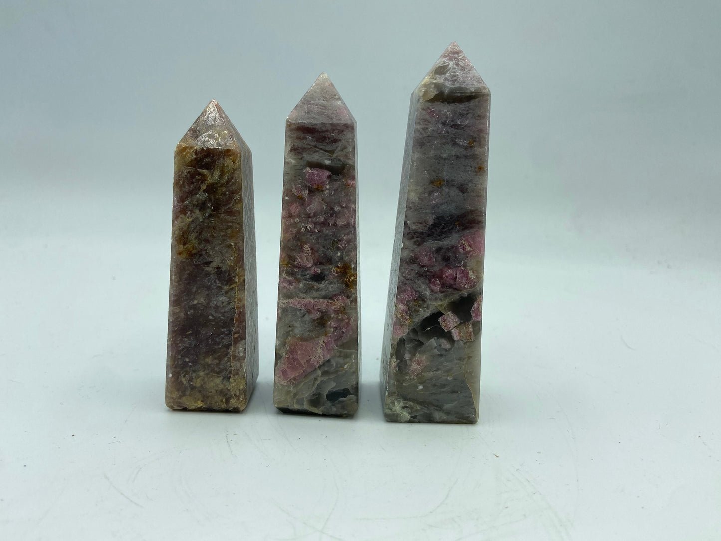 Unicorn stone, unicorn Crystal, Crystal tower, pink tourmaline/Rubellite, smoky quartz, clevelandite, lepidolite,