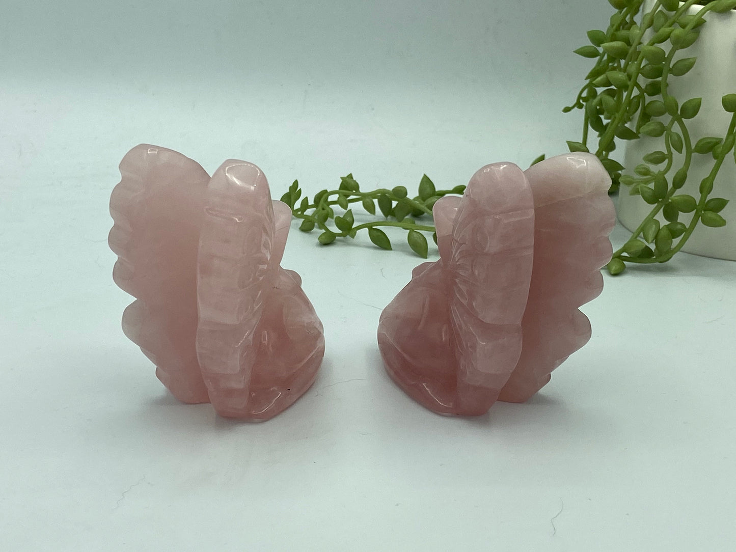 Rose quartz 3D fairy, Crystal carving, Crystal fairies, fairy crystal figures magic Garden fairies,