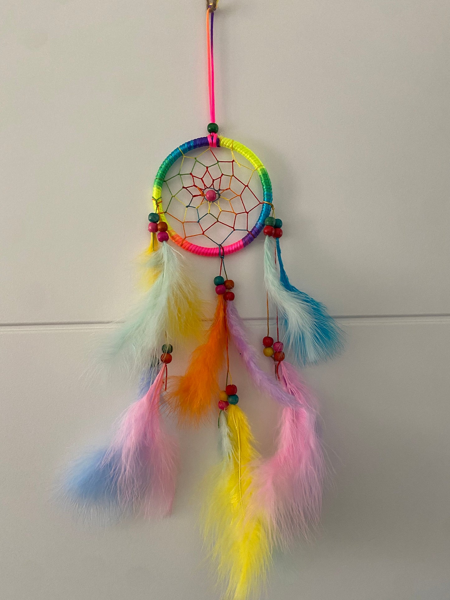 Rainbow dreamcatcher, Boho Bedroom Decor, Nursery Wall Decor, Boho, Baby Bedroom, Kids Room, pride, lgbtq+