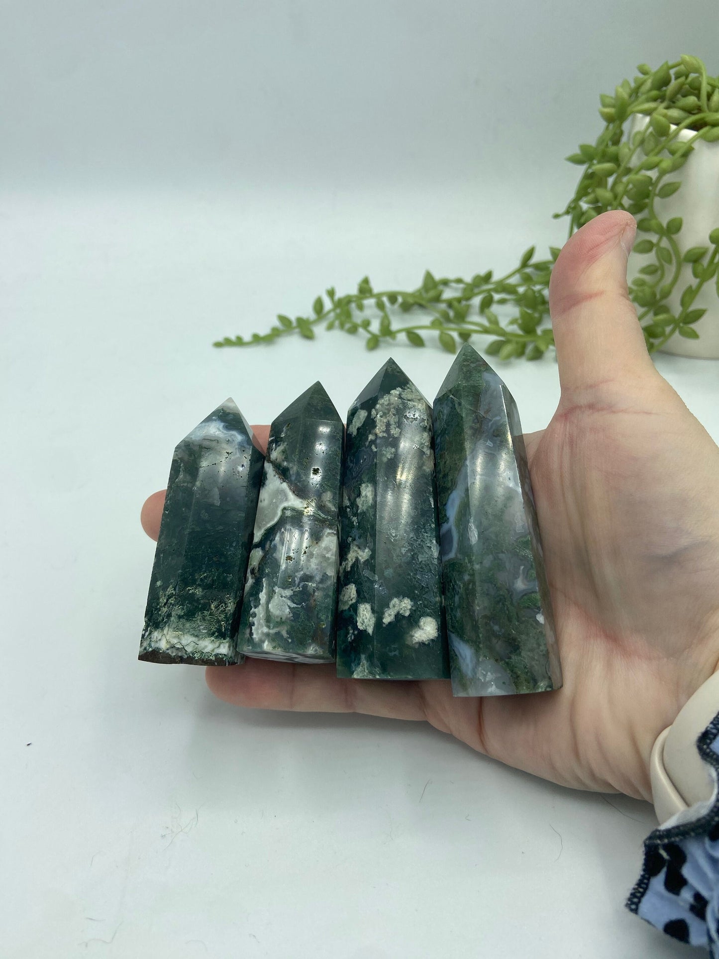 Moss agate towers, pick your favourite,