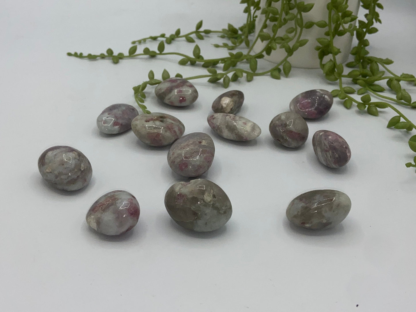 Pink tourmaline tumble stones large, pink blossom tourmaline, pocket stone