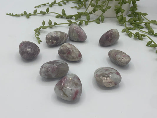 Pink tourmaline tumble stones extra large, pink blossom tourmaline, pocket stone