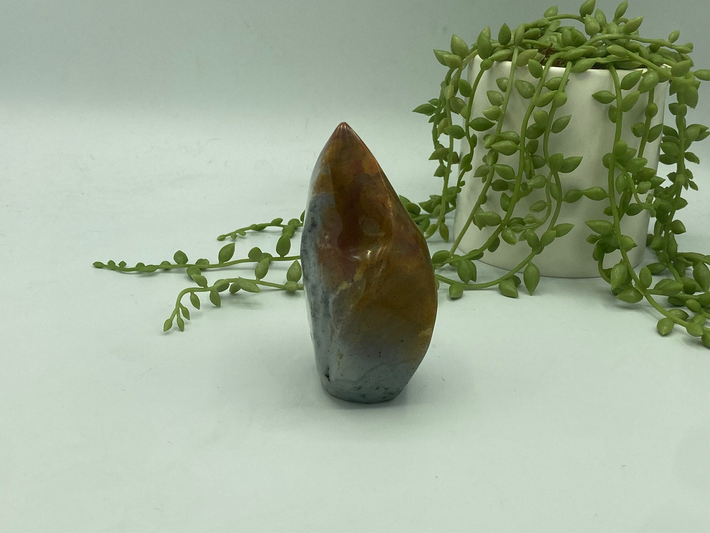 Ocean Jasper Flame, ocean Jasper Crystal, Crystal flame, ocean orbicular jasper, Atlantis stone, cellular jasper