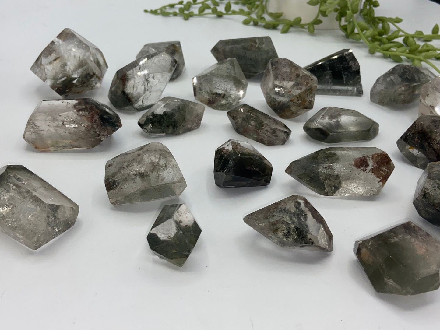 Garden quartz freeform (B), cute garden quartz crystal specimen, lodolite, shamanic stone, ghost quartz, phantom quartz, landscape quartz